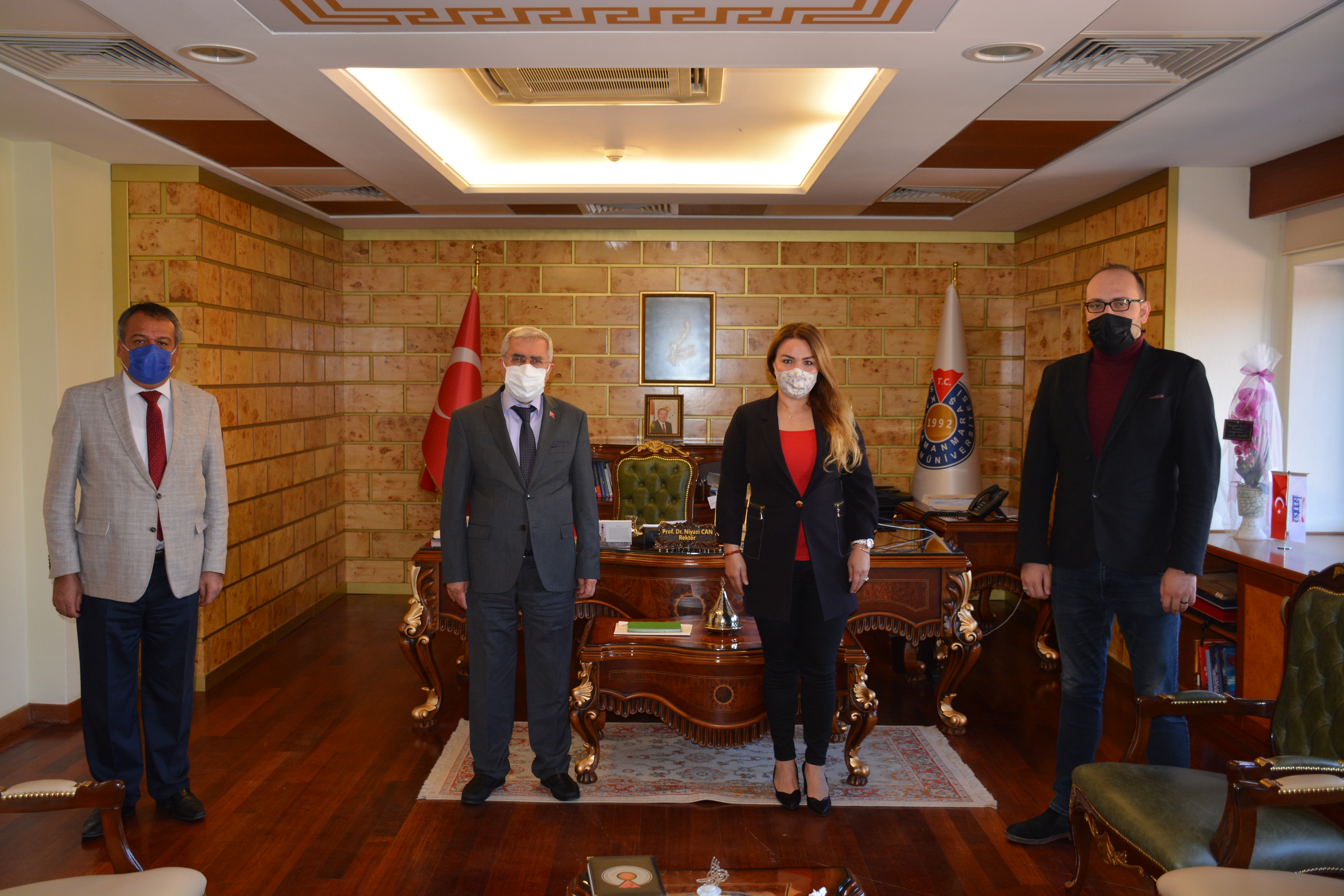 Rektör Can, Medya ve İnternet Yayıncıları Basın Birliği Genel Başkan ve Üyelerini Ağırladı