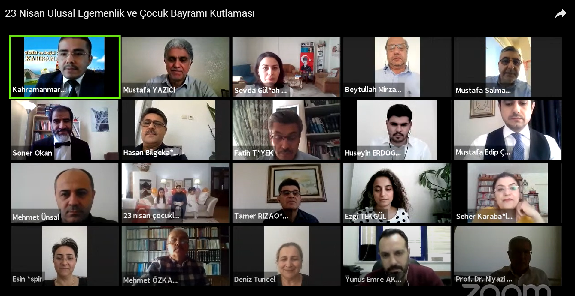 Üniversitemiz 23 Nisan Ulusal Egemenlik ve Çocuk Bayramı’nı Çevrim İçi Etkinlikle Kutladı